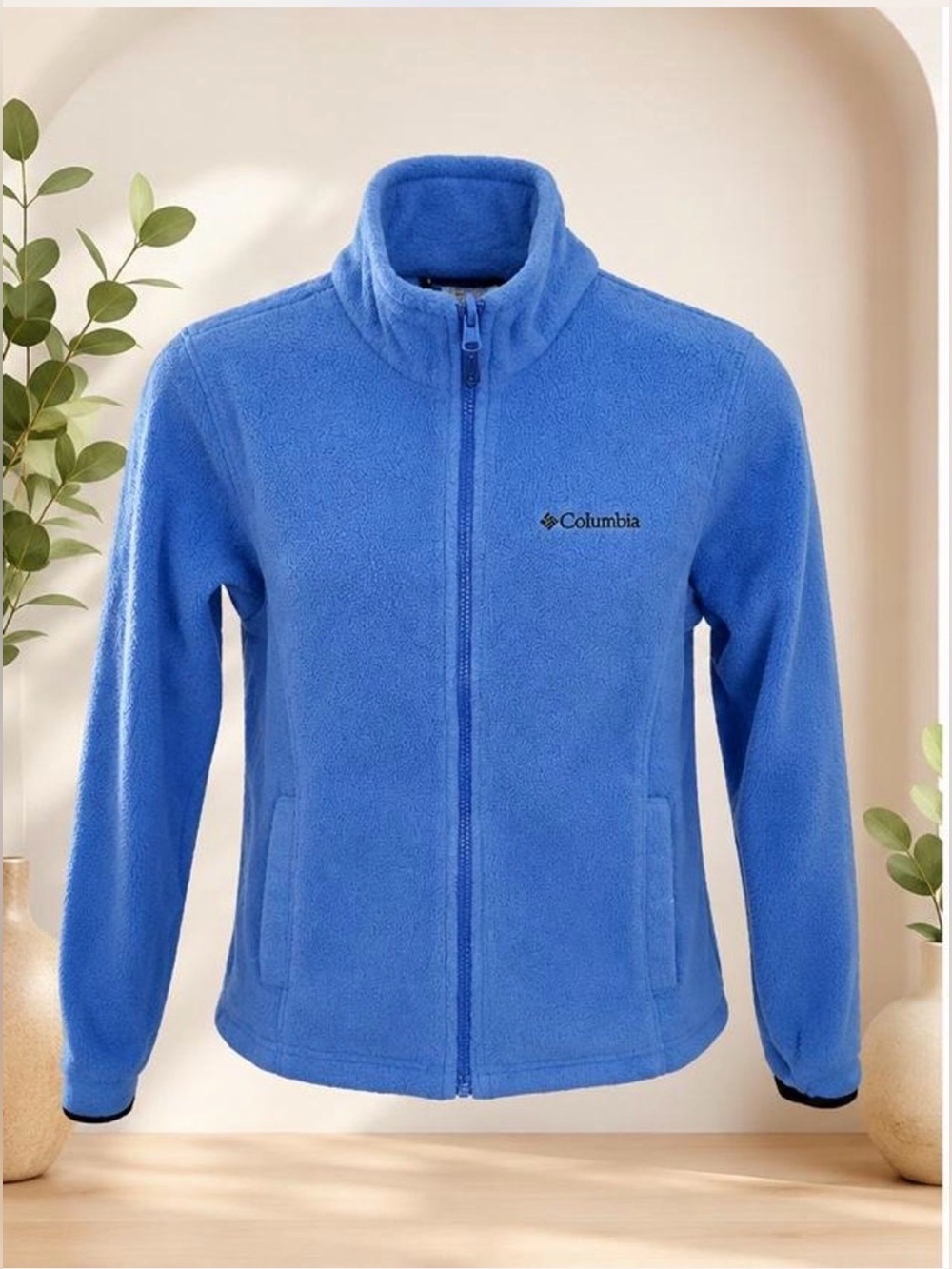 Columbia Youth Girls Interchange Full-Zip Fleece Jacket Blue (Size 10/12 Medium)